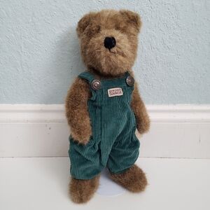 Boyds Bears Harrison Green Corduroy Overalls Jointed Stuffed Bear